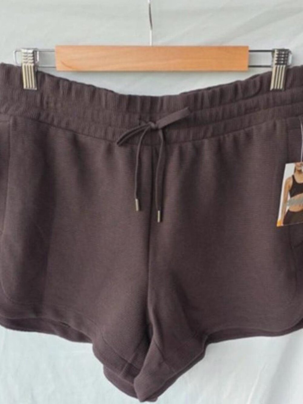 Avia brown loungewear waffle knot shorts Size M #athleisure #golfwear